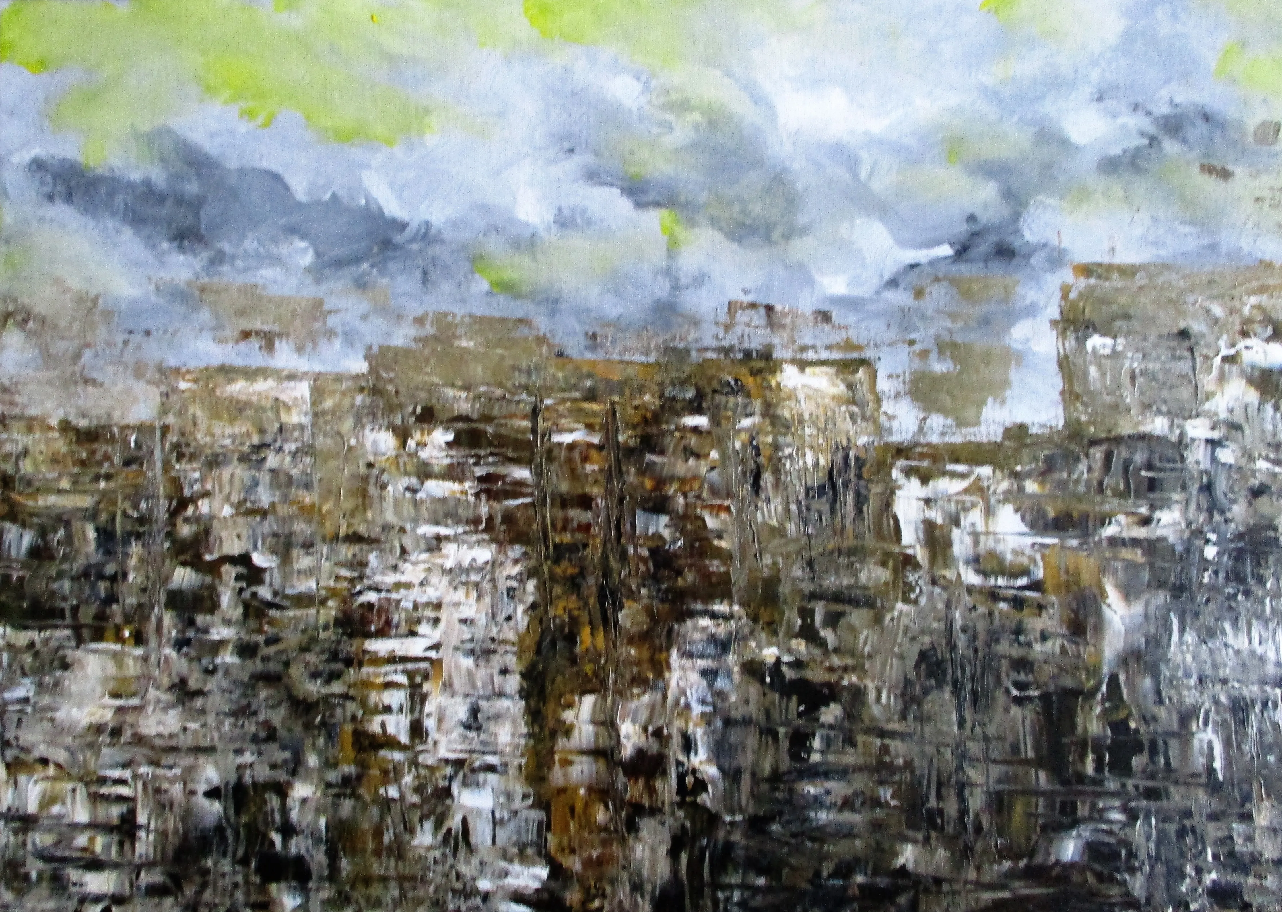 Pintura de l'exposició Le Silence a la Galerie 34 (2022)