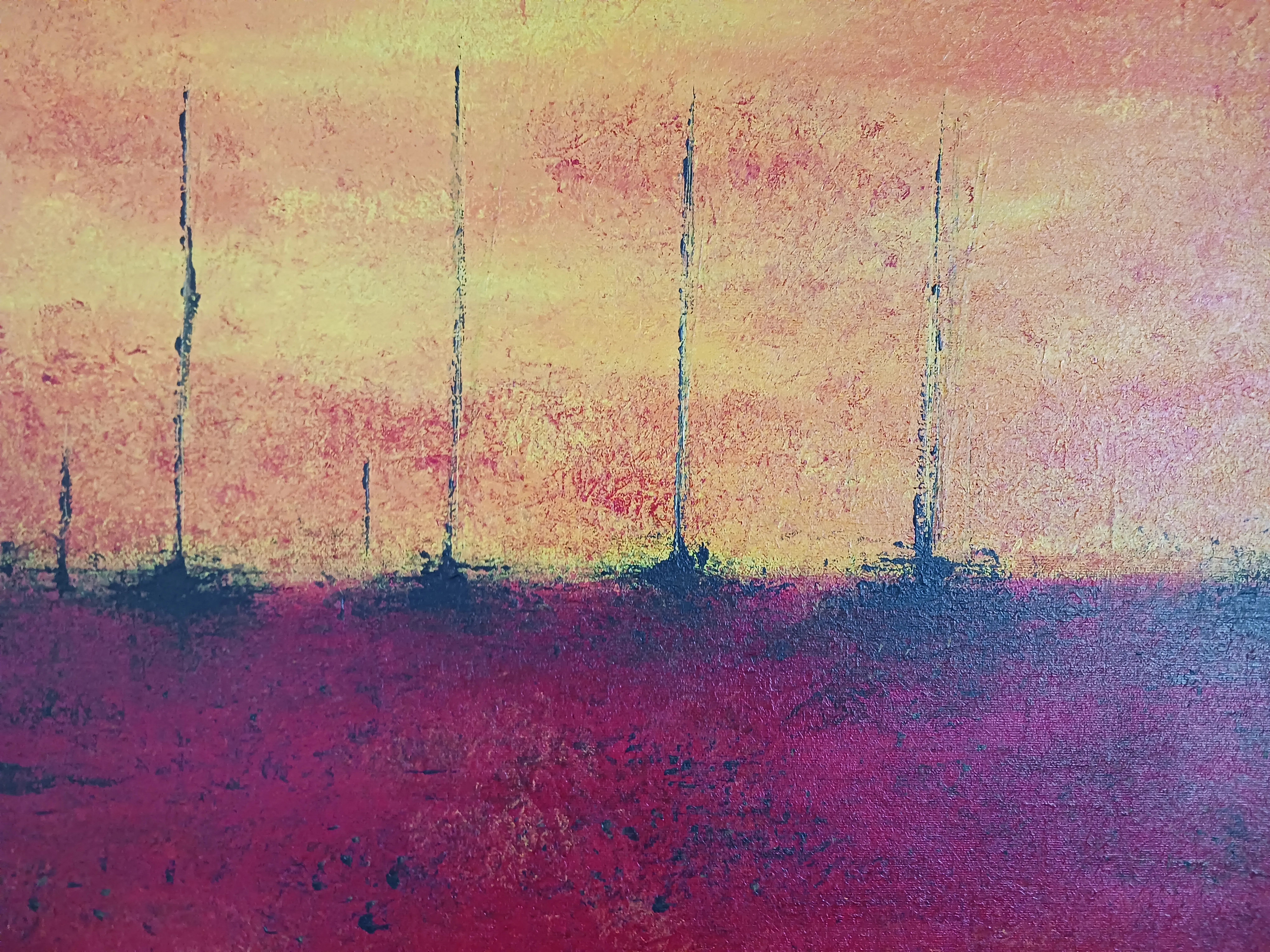 Pintura de l'exposició Temps d'espera a RCMB (2023)